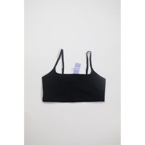 Florence by Mills Bralette Softie Cotton L Black Square Neck Casual Lounge